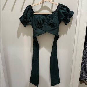 Dark Green Off-Shoulder Top NEVER WORN